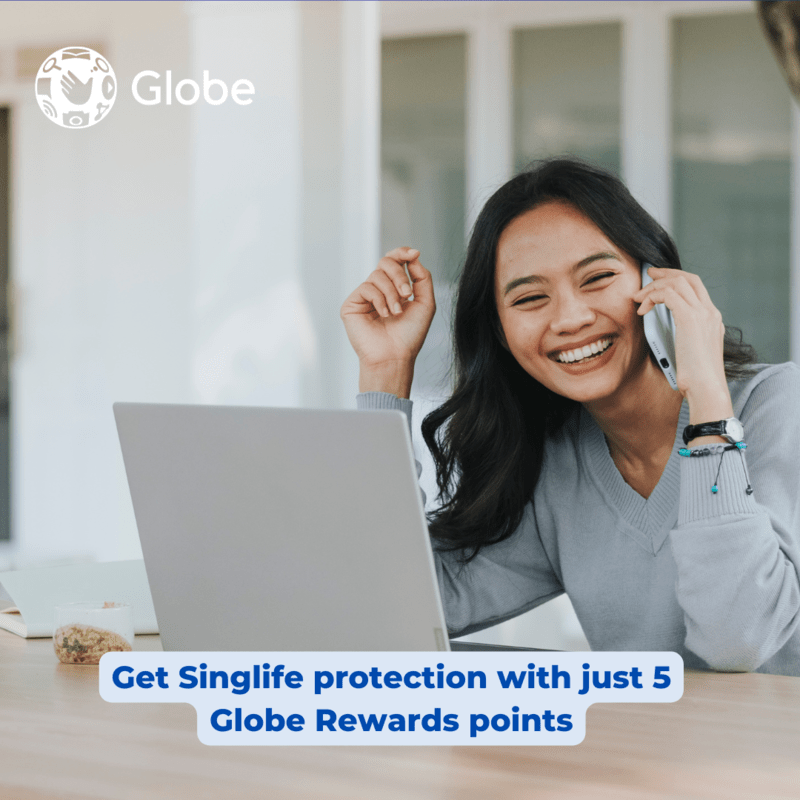 Get Singlife protection with just 5 Globe Rewards points