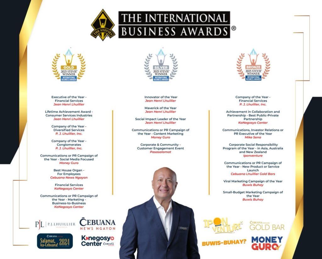 Jean Henri Lhuillier and Cebuana Lhuillier Score Multiple Major Wins, Cementing Leadership in Inclusive Finance